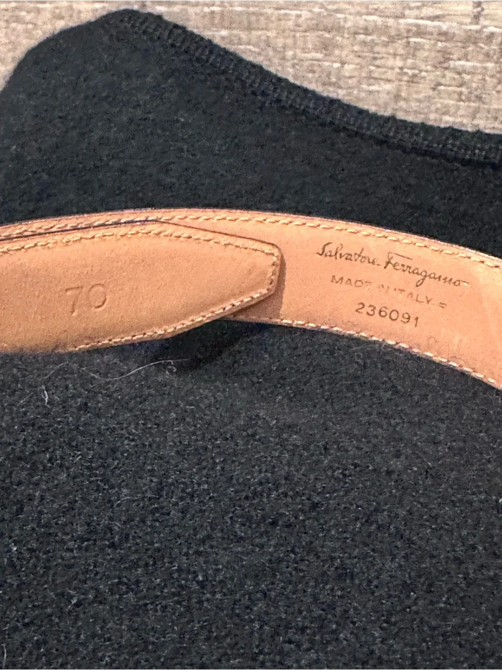 Salvatore Ferragamo Brown Leather Belt with Gold Gancini Buckle